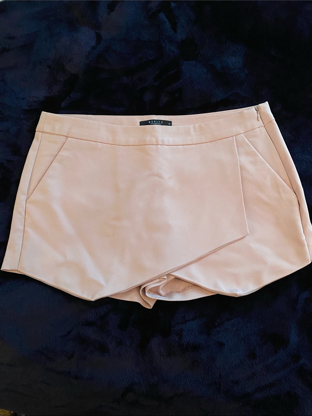 Women’s Asymmetrical Wrap-Front Skort in Blush Pink